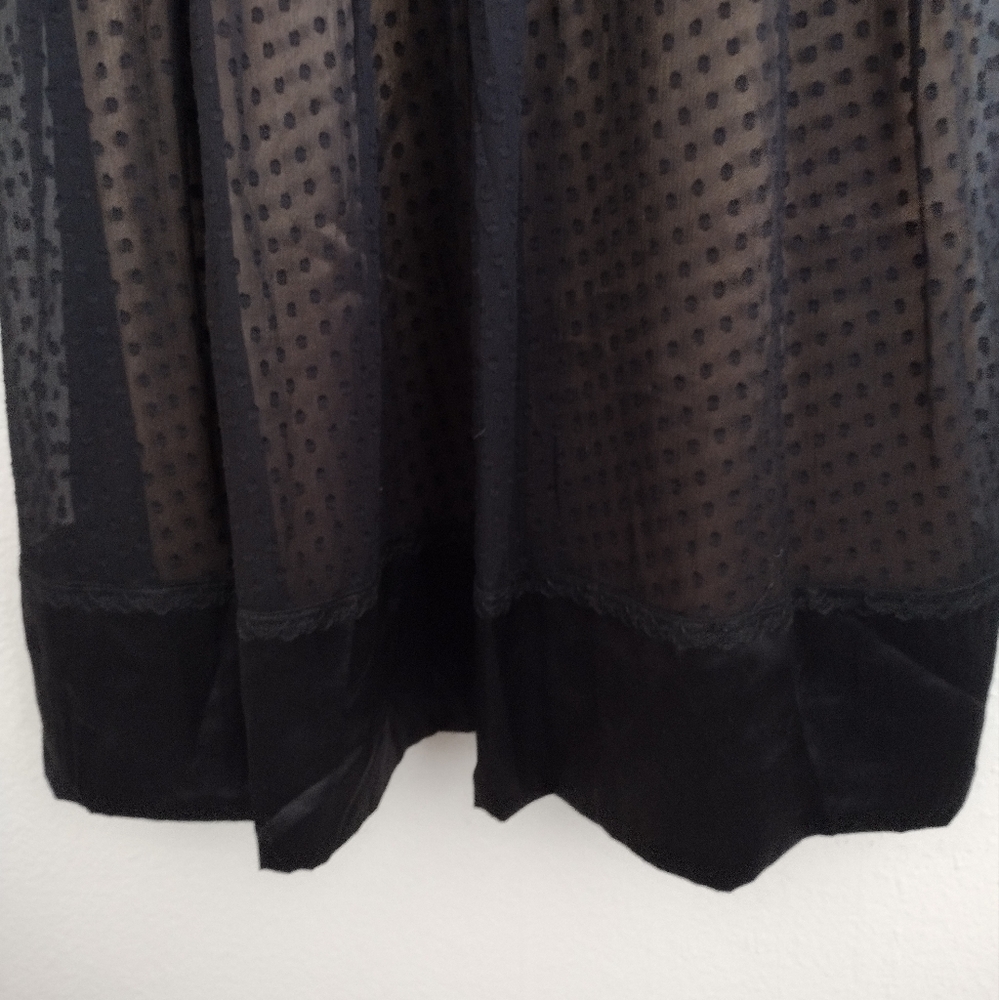 Laundry by Shelli Segal black silk polyester polka dot cocktail dress size 12 - Picture 7 of 10